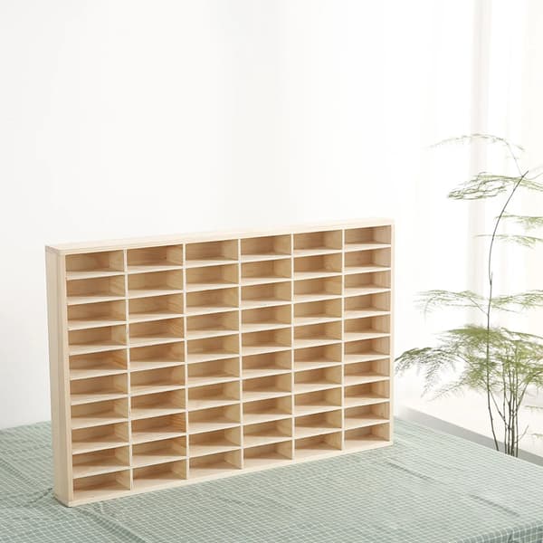 Displayhylde til modelbiler - 1:64 - 60 Rum - Vægmonteret - Træ - Til Samlerbiler - Moderne Stil