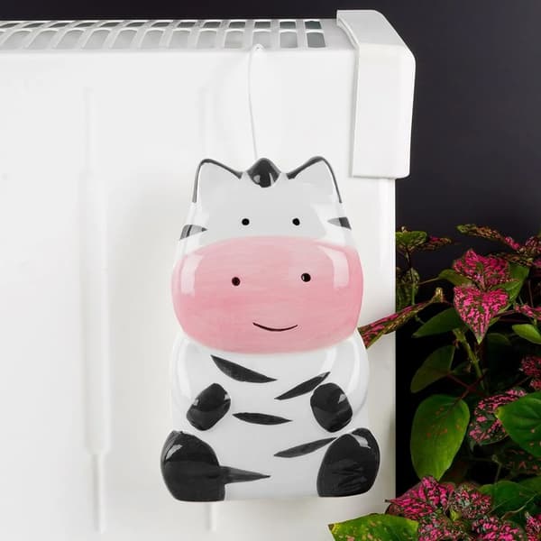Zebra keramisk luftfugter til radiator for børn - 220 ml - Hvid