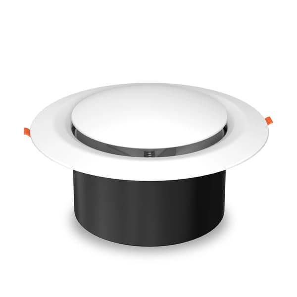 Ventilationsgaller - Tallriksventil - ABS - Justerbart - Förstärkt - Ø150 mm - Vit