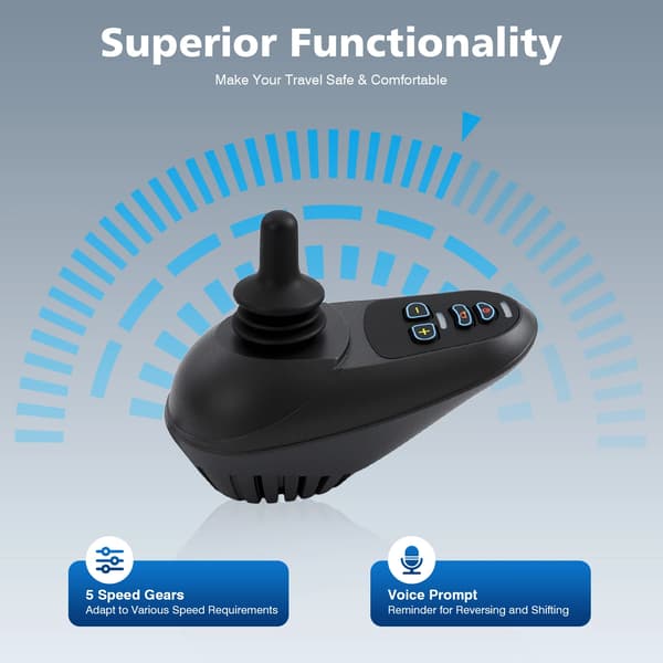 Joystick til el-kørestol - Styreenhed - ML2P+ interface - WB5003 adapter - Reservedel - Professionel