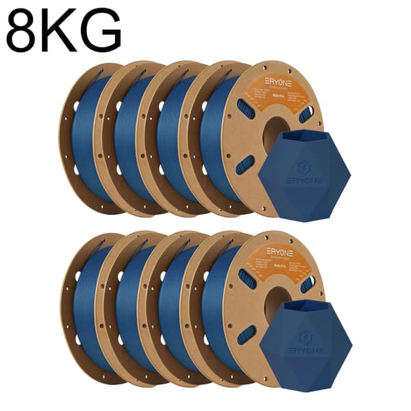 Mat PLA-filament til 3D-printer - 1,75 mm - 8 kg - Marineblå