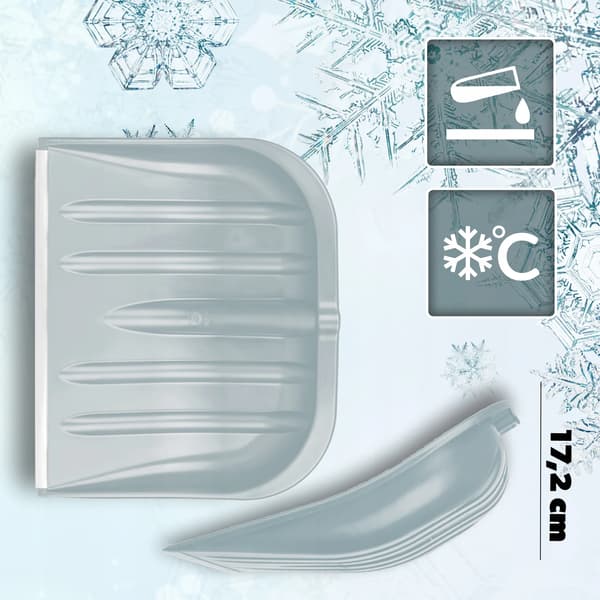 Snöskyffel/Snöskrapa - 3-pack - Bred Skopa - Silver