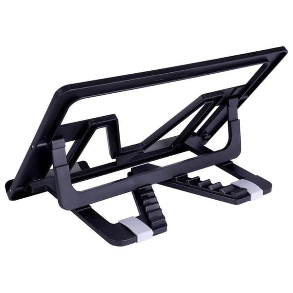 Tablettstativ - Justerbar Holder - Plast - 25 x 18 x 2 cm - Sort