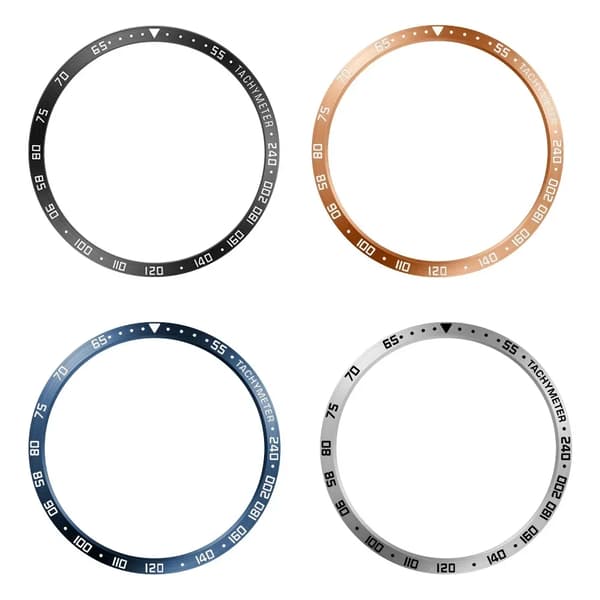 Bezelring til smartwatch - Galaxy Watch 7 40 mm - Speed-design - Rustfrit stål - Ridsefast - Sort