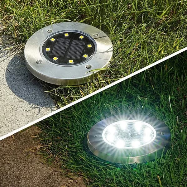 Solcellelamper til haven - LED-havelamper - 12-pak - Stål - 11,5 cm