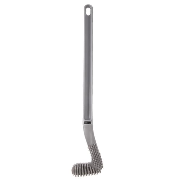 Toiletbørste - Silikone - 40 cm - Grå