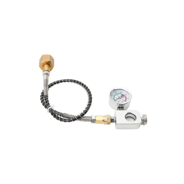 CO2-adapter - Högtrycksslang - För större CO2-flaskor - Rostfritt stål - Typ 3
