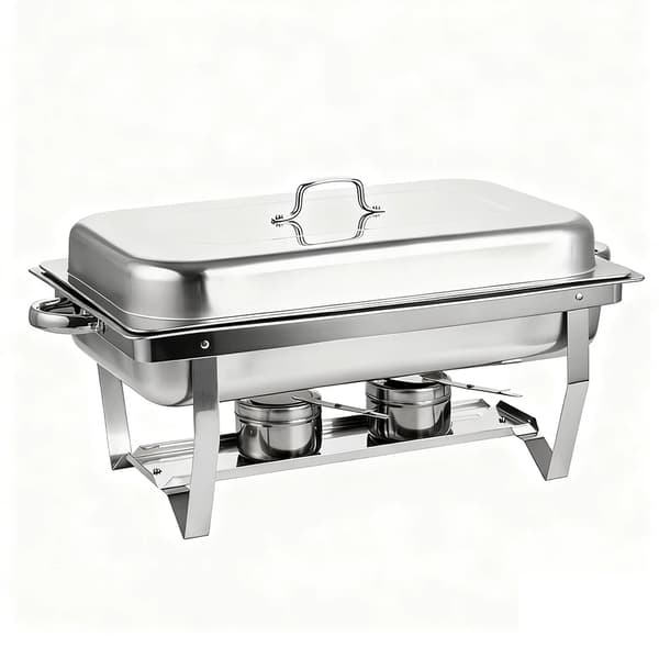 Chafing Dish Buffetvarmer - Rustfri Madvarmer - 3 Rum - Vandbad Serveringsfad - Til Catering og Buffet