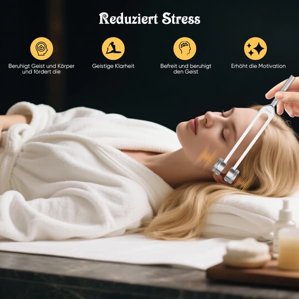 Stemmegaffel - Medicinsk tuning fork - Aluminiumlegering - Manuel - Lydterapi & Healing - Chakra
