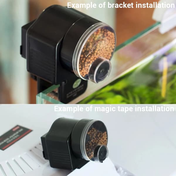 Automatisk fiskefoderautomat - Foderdispenser til akvarium - Justerbar dosering - Batteridrevet - Grøn