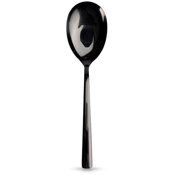 Salatserveringsske - Salatske - Rustfrit Stål - 25 cm - Sort