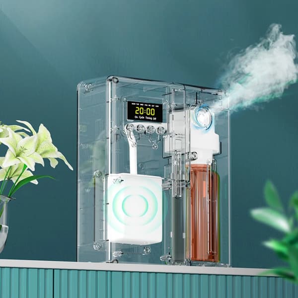 Smart duftdiffuser - Aroma Diffuser - 160 ml - Bluetooth - Væg- eller bordmontering - Timer - Til kontor, hotel, spa - Hvid