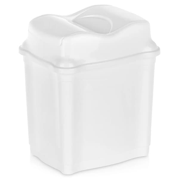 Papirkurv - Affaldsspand - Plastik - 5 L - Hvid