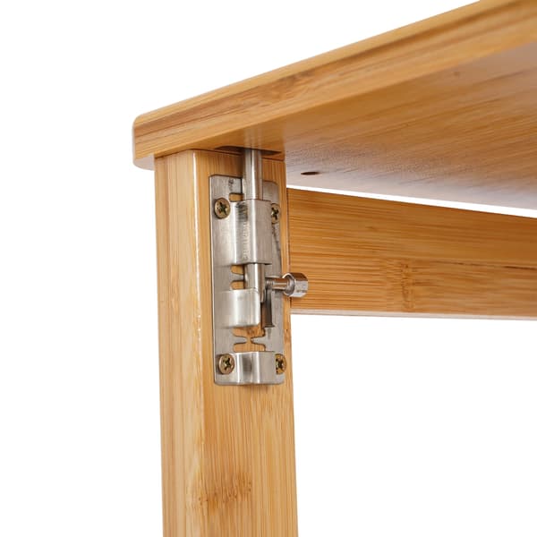 Skrivbord - Datorbord - Rektangulär Form - Bambu-stomme - 83 x 54 x 76 cm - Montering Krävs - Ljusgrå