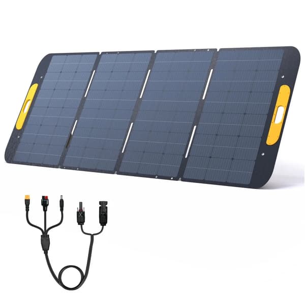 Solcellepanel - VS400 400W foldbart solpanel - 23% monokrystallinsk - IP67 vandtæt ETFE - Justerbart stativ - MC4 til power station