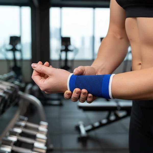 2-pack handledsstöd - Elastiska handledsband - Flexibla - Universalstorlek - För sport och gym - Blå