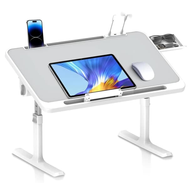 Laptopbord - Lapdesk - Sammenklappeligt - Højdejusterbart - Til Seng, Sofa og Gulv - Bærbart - Plastik - Table-B