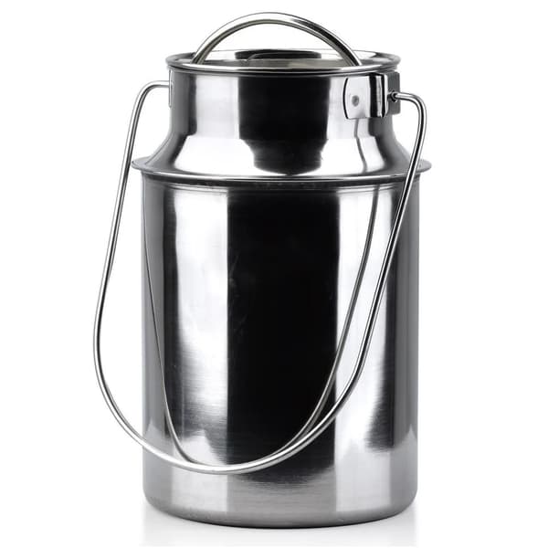 Mælkebeholder - Mælkekande - 2,5 l - Rustfrit stål - Sølv