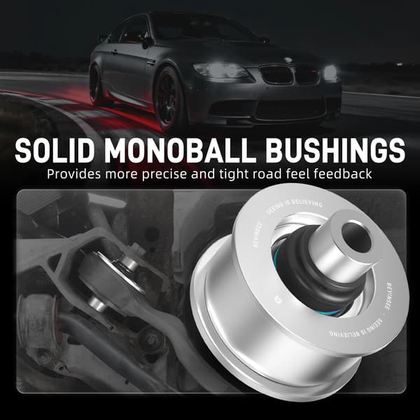 Monoball-bøsning til forreste bærearm - Sfærisk - Baghjulstræk - Aluminiumskal - Lejestål - BMW E81/E82/E87/E88/E90/E91/E92/E93