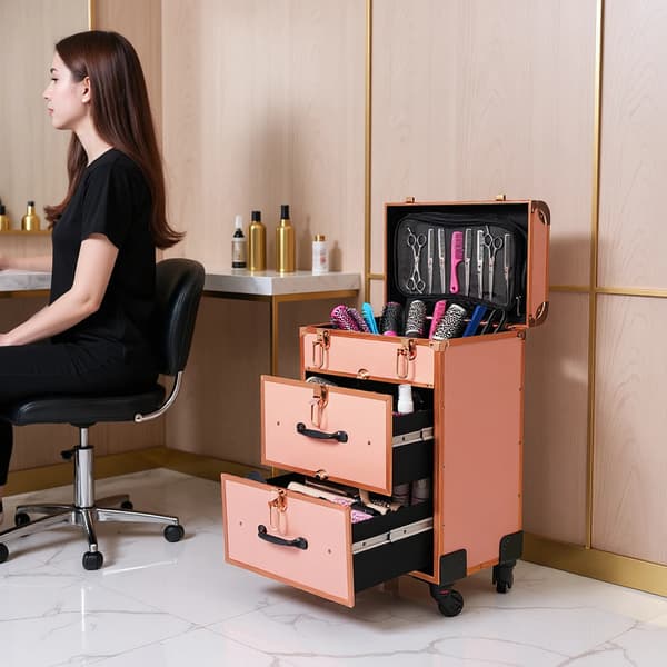 Makeup Rygsæk - Kosmetik Backpack til Kvinder - Rejse Makeup Organizer - Polyester - Kapacitet under 20 L