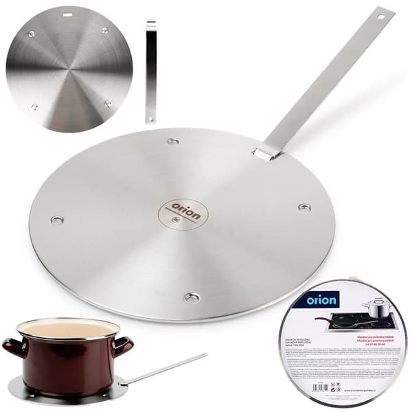 Induktionsplade - Adapterplade til induktion - Rustfrit stål - 24 cm - Sølv