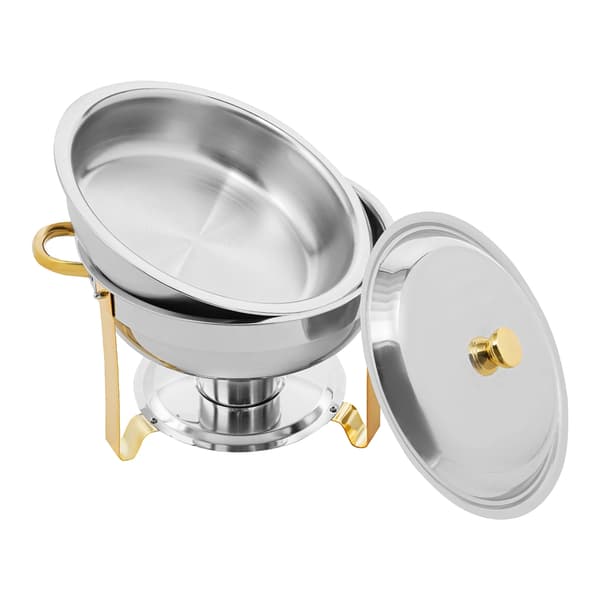 Chafing dish buffetsæt - Varmebrik sæt til mad - Rustfrit stål - Buffet og catering - Til restaurant og hotel