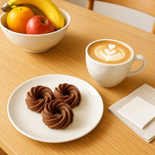 Muffinform - Silikoneform til muffins - Mål 28 x 17 x 3 cm - Beige