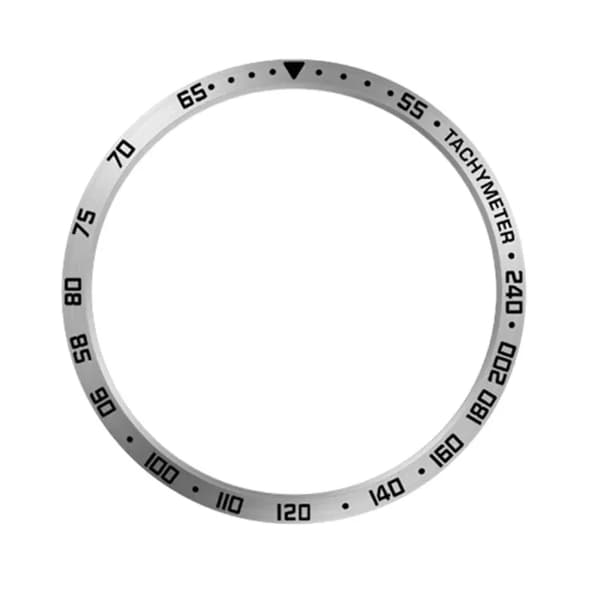 Bezelring til Galaxy Watch 6 Classic 47 mm - Rustfrit stål - Hastighedsskala - Ridsefast - Speed Silver