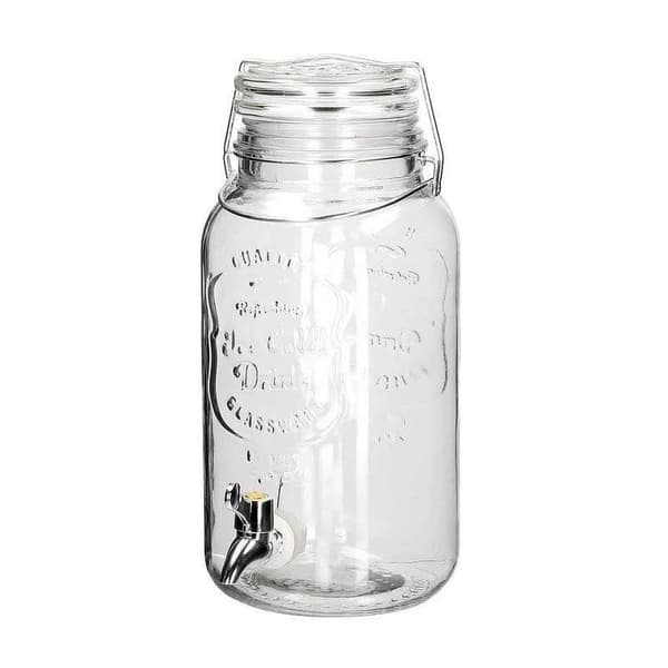 Drikkebeholder - Drikkedispenser - Glas - 4–5 l - Med Glashane
