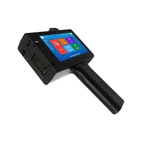 Håndholdt inkjetprinter S10 - Bærbar mærkemaskine 25,4 mm - Datokoder og batchnumre - QR-/stregkoder - 3 blækpatroner - Lager i EU