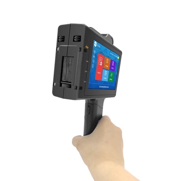 Håndholdt inkjetprinter S10 - Bærbar mærkemaskine 25,4 mm - Datokoder og batchnumre - QR-/stregkoder - 3 blækpatroner - Lager i EU