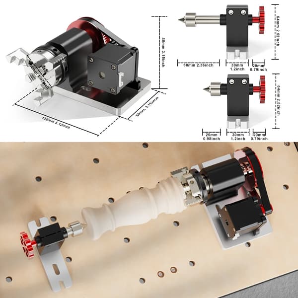 Rotationsmodulkit för fjärde axeln - TTC450 CNC - Fräsning - Skärning - Gravering