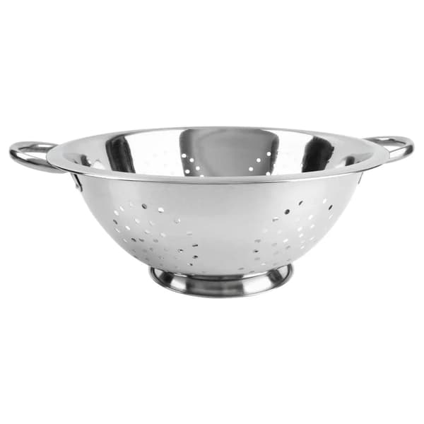 Køkkendørslag - Rustfrit stål - 28 cm - Stor model - Sølv - Til pasta, ris og grøntsager