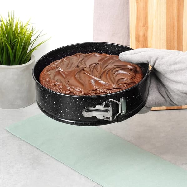 Bageform - Springform - Granitbelægning - Metal - 20 cm - Sort