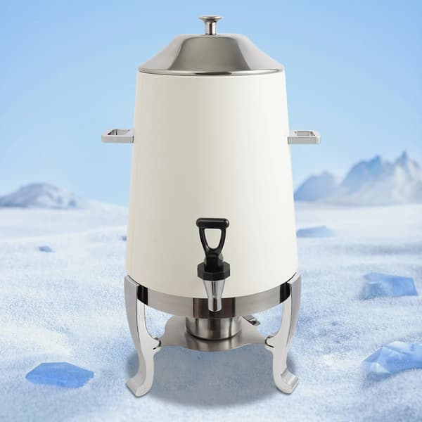 Drikkedispenser - Dispenser til kaffe te varmt vand - Rustfrit stål - Med stativ - Med brænderholder - Til buffet og catering