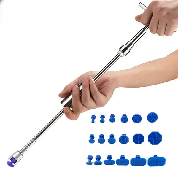 Bilbulereparationssæt - Dent Puller - Glidehammer og reverse hammer - Limtræksæt 18 dele - 50 cm