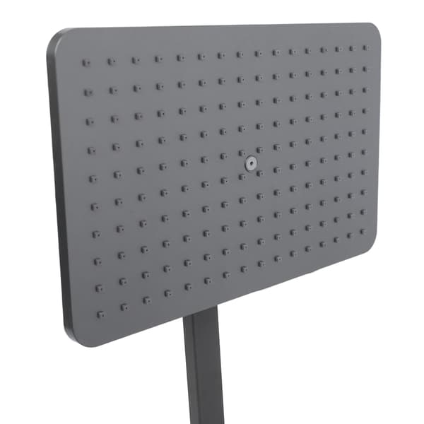 Vægmonteret brusesystem - Brusesæt - Messing - LED-belysning - Digitalt display - Grå