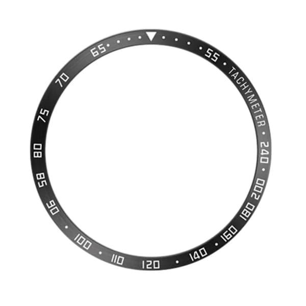Bezelring til smartwatch - Galaxy Watch 7 40 mm - Speed-design - Rustfrit stål - Ridsefast - Sort