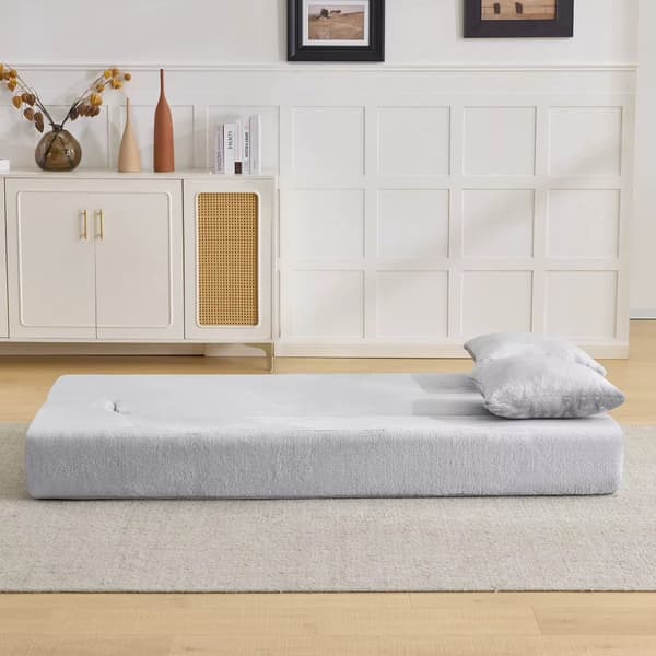 Konvertibel sofa - L-formet 2-personers sofa - Moderne design - Ingen montering - Skumpolstring - Lysegrå