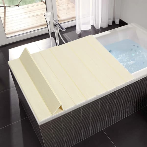 Badekarsdæksel - Foldbart badekarsoverdække - Rektangulær - Badebræt til badekar - 160 x 70 cm