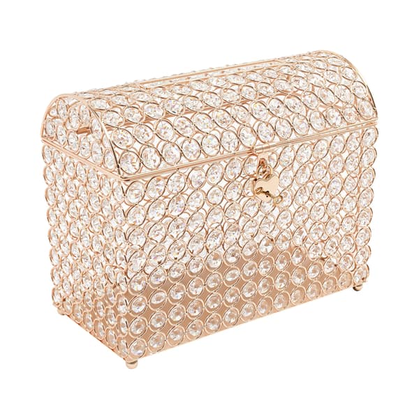 Bröllopskortbox - Presentkortslåda - Metall - Hjärtformat Lås - 41 cm