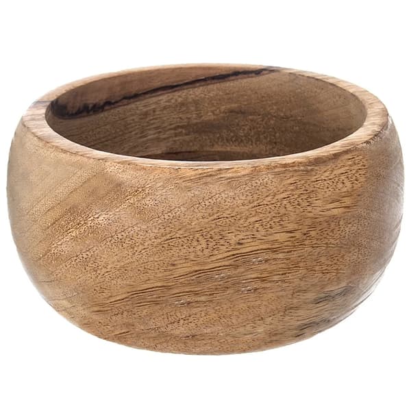 Træskål - Rund Serveringsskål - 14 cm - 450 ml - Brunt Træ