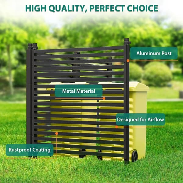 Hegnpanel med afskærmning til haven - Dekorative paneler - 2 paneler - Rustbestandigt - 119 x 89 cm - Til terrasse, bede og planter