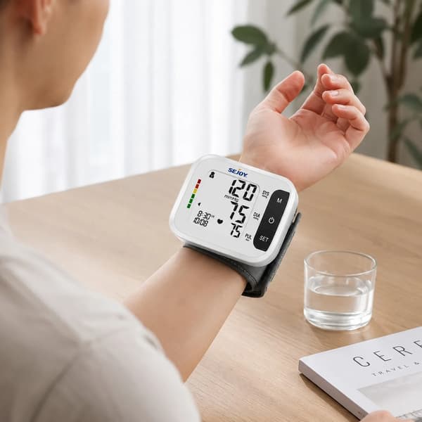 Blodtryksmåler - DBP-2261 - Håndledsmodel - Bluetooth - LCD-display - Batterier Medfølger Ikke