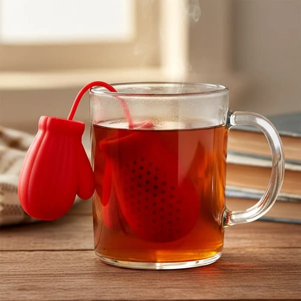 Teinfuser i silikone - Handskemodel - Rød