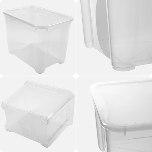 Förvaringslåda - Förvaringsbox - 20 l - Plast - Med lock