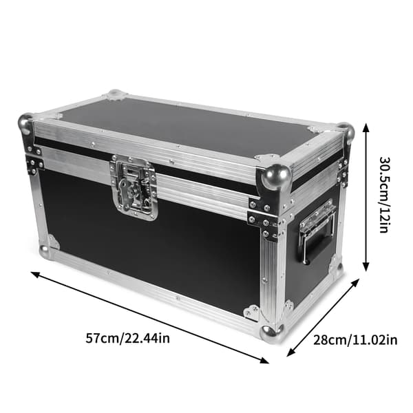 Flightcase för 2 kallgnistmaskiner - Skyddsväska - Premiumläder - EV-bomullsfoder - 59 x 30 x 32 cm - Svart