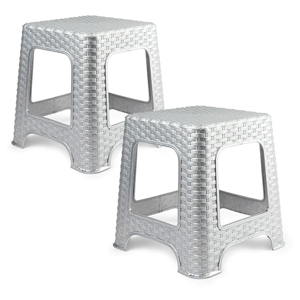 Stolar - Rattanmodell - 2-pack - Silver - Plast - Fristående