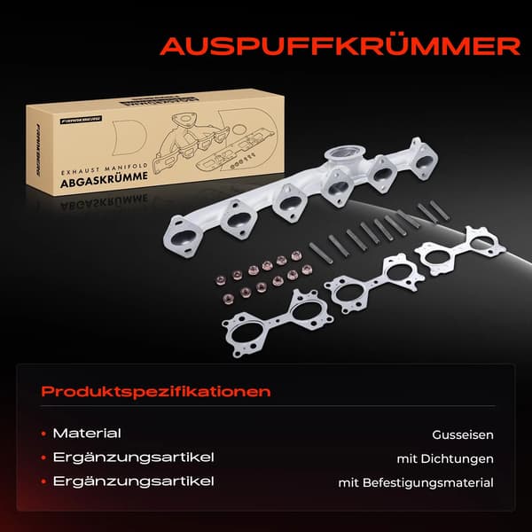 Avgasgrenrör - För BMW E90 E91 E92 E60 E61 X3 E83 X5 E70 X6 E71 - Motor 2,5L 3,0L - OEM 11627811449