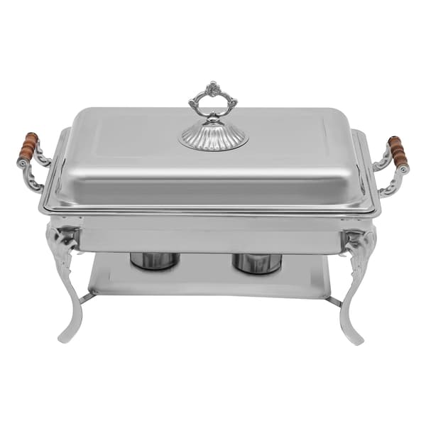 Chafing Dish Buffetvarmer - 9 L - Rustfrit stål - Buffetsæt - Sølv